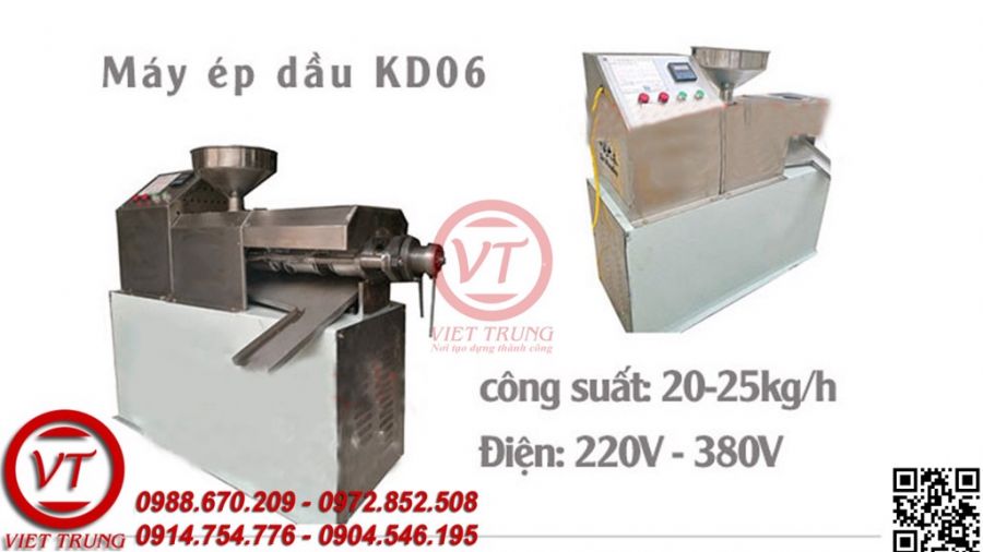 Máy ép dầu thực vật KD06 20-25KG/1H (VT-MED53)