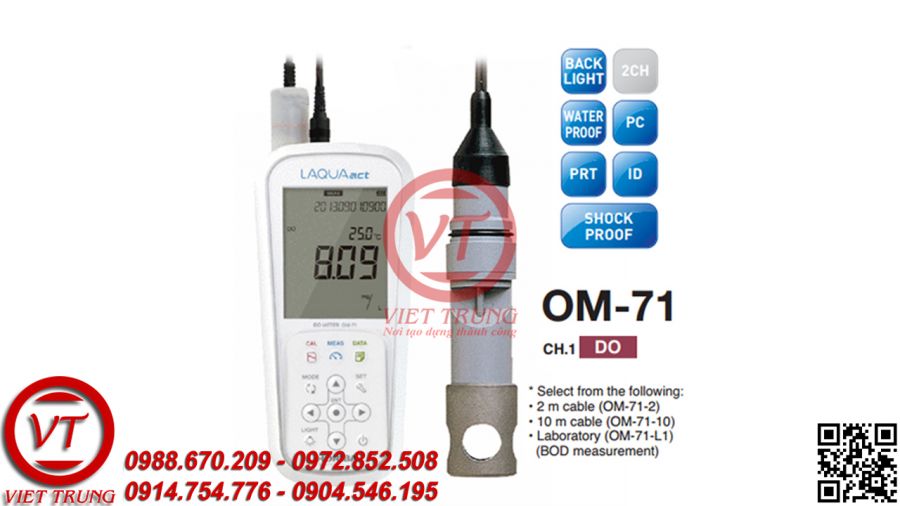 Máy đo nồng độ oxi hòa tan cầm tay OM-71-10 (VT-MDOX09)