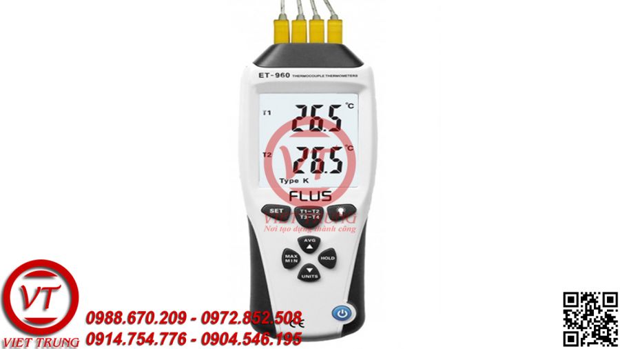 Máy đo nhiệt độ tiếp xúc hai kênh Flus ET-960 (VT-MDNDTX54)