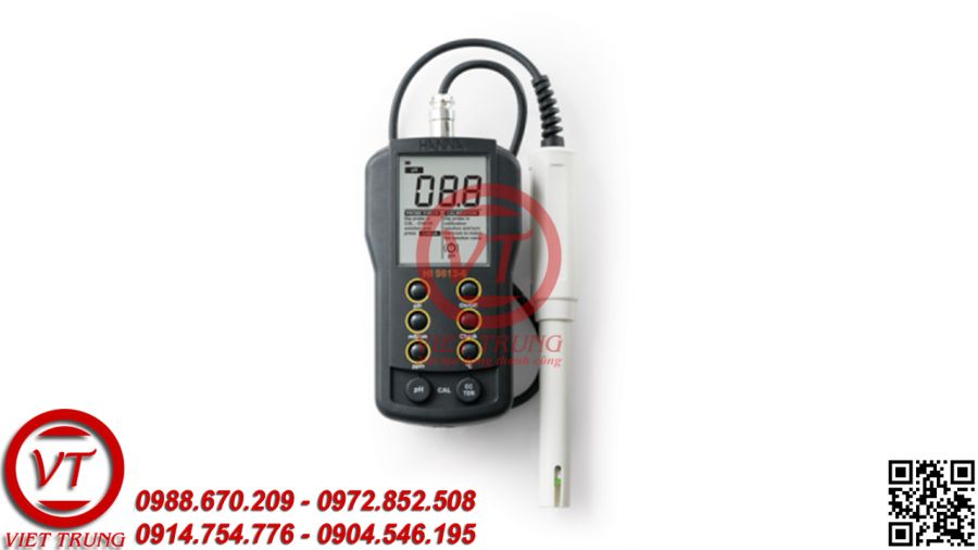 Máy đo pH EC TDS Nhiệt độ Thang Cao CAL Check HI9813-6 (VT-PHCT52)