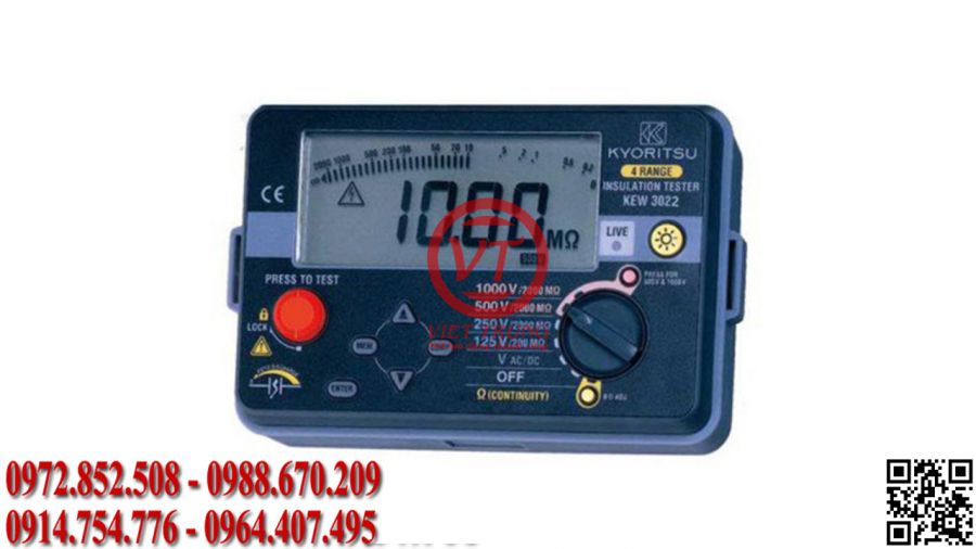 Đồng hồ đo điện trở cách điện Kyoritsu 3022 (VT-DDR05)