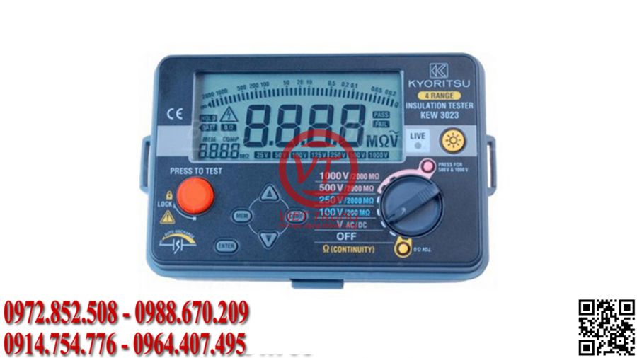 Đồng hồ đo điện trở cách điện Kyoritsu 3023 (VT-DDR06)