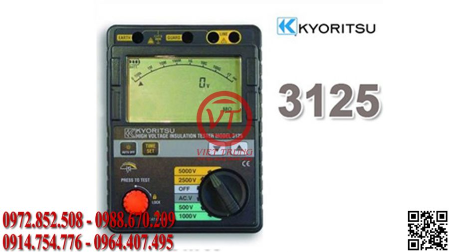 Đồng hồ đo điện trở cách điện Kyoritsu 3125 (VT-DDR11)