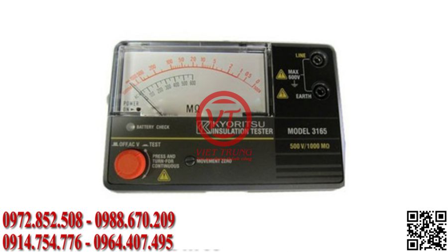 Đồng hồ đo điện trở cách điện Kyoritsu 3165 (VT-DDR15)