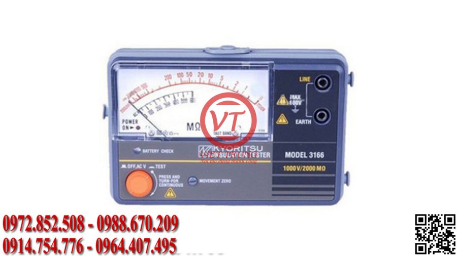 Đồng hồ đo điện trở cách điện Kyoritsu 3166 (VT-DDR16)