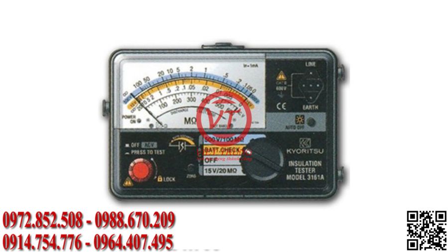 Đồng hồ đo điện trở cách điện Kyoritsu 3161A (VT-DDR17)