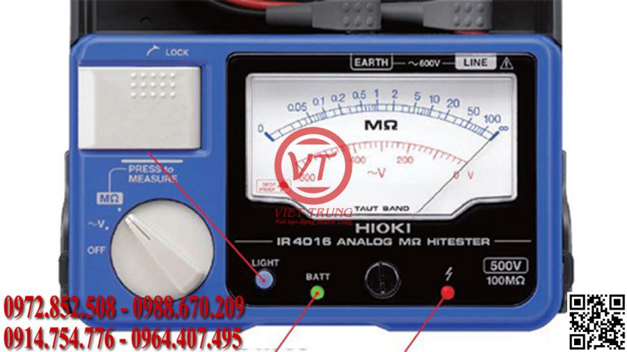 Đồng hồ đo điện trở cách điện Hioki IR4016-20 (VT-DDR25)