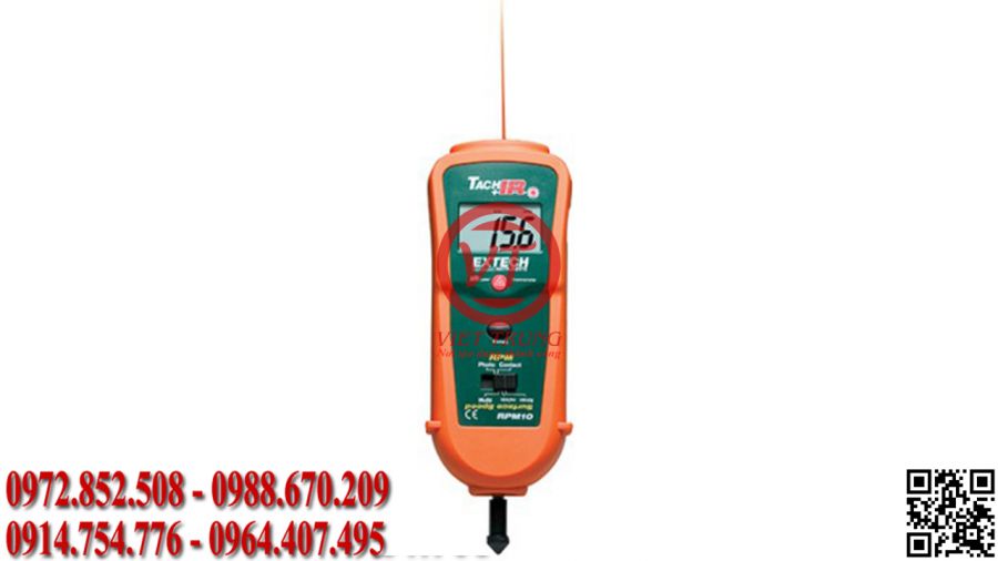Máy đo tốc độ vòng quay tiếp xúc và laser tích hợp đo nhiệt độ hồng ngoại Extech RPM10 (VT-DVQ24)