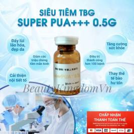 Thuốc tiêm trẻ hoá cơ thể - tế bào gốc Super PUA+++ 0.5g chiết xuất từ nhau thai, cuống rốn, màng ối