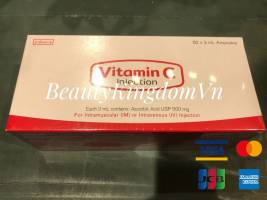 Thuốc tiêm truyền Vitamin C T.P Drug Laboratories 50 ống x 2ml (Thái Lan)