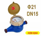 Đồng hồ nước Trung Đức phi 21mm Có kiểm định (DN15)