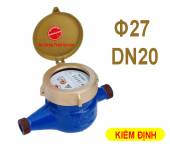 Đồng hồ nước Trung Đức phi 27mm Có kiểm định (DN20)