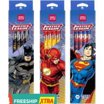 12 cây bút chì 2B Deli Siêu nhân, anh hùng DC Marvel HC-100.