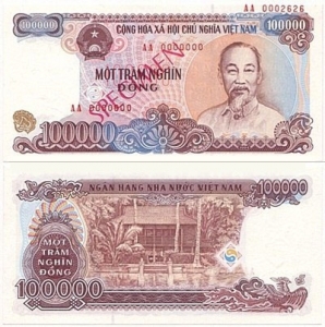 100000 Dong 1994 SPECIMEN