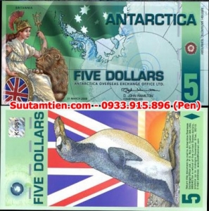 Antarctica - Nam Cực 5 dollar 2008