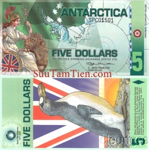 Antarctica 5 Dollar 2011 Polymer UNC