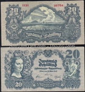Áo-Austria 20 schillings 1945