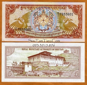 Bhutan, 5 Ngultum, ND (1985), P-14 UNC