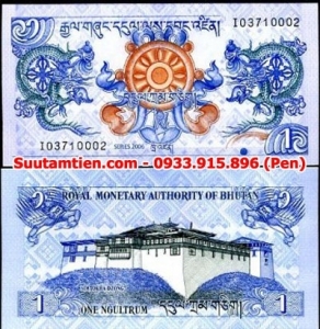 Bhutan 1 Ngultrum 2006 UNC Mới -Con Rồng