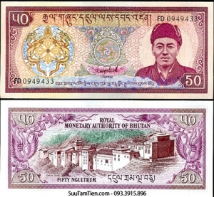 BHUTAN 50 NGULTRUM 1992