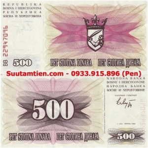 Bosnia and Herzegovina 500 Dinara 1992