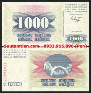 Bosnia and Herzegovina 1000 Dinara 1992