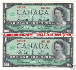 Canada 1 dollar 1967 - tiền kỷ niệm