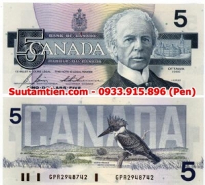 Canada 5 dollar 1986
