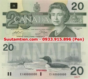 Canada 20 dollar 1991