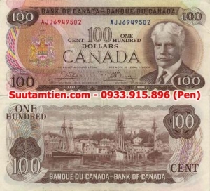 Canada 100 dollar 1975