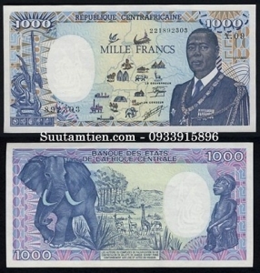 Central African Republic 1000 Francs 1990