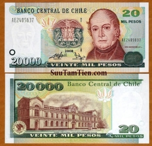 MS 65.1 M: Chile, 20000 (20,000) Pesos, 2008