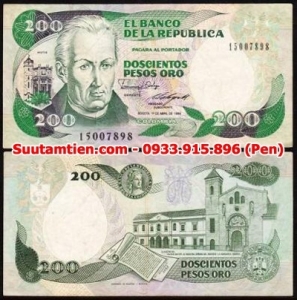Colombia 200 Pesos 1989