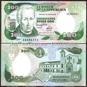 Colombia 200 Pesos 1992