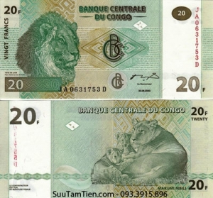 Congo 20 Francs 2003 UNC