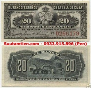 Cuba 20 centavos 1897