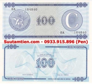 Cuba 100 pesos Foreign Exchange Certificates