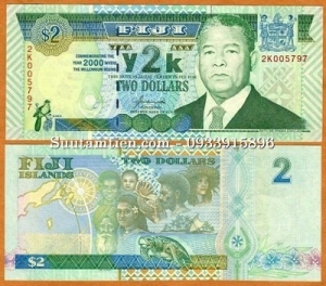 Fiji 2 Dollar 2000 - kỷ niệm về vấn đề Y2K
