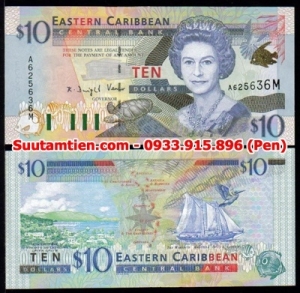 East Caribbean 10 dollars 2003