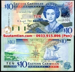 East Caribbean 10 Dollar 2008