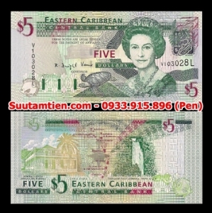 East Caribbean 5 Dollar 2008