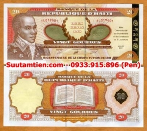 Haiti 20 Gourdes 2001 Tiền kỷ niệm mạ bạc