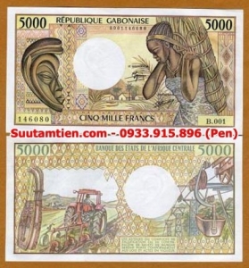 Gabon 5000 Francs 1984