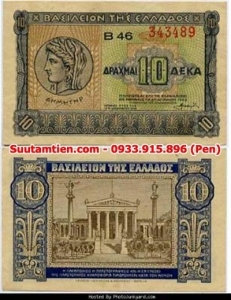 Greece 10 drachmai 1940