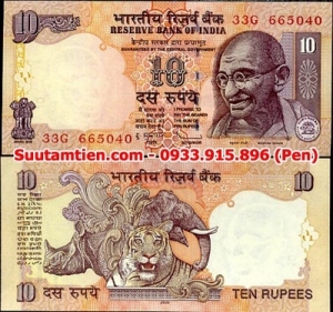 India 10 rupees 2009