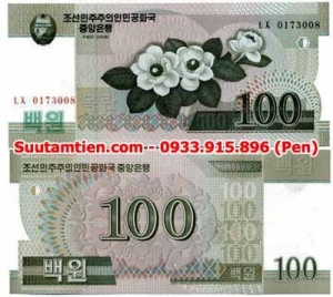 Korea north 100 won 2009