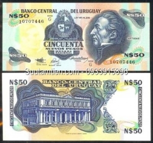 Uruguay 50 Nuevos Pesos 1989