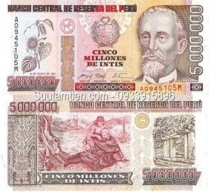 Peru 5000000 Intis 1991
