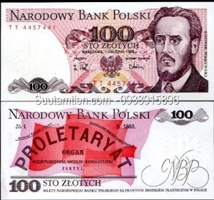 Ba Lan - Poland 100 Zlotych 1992