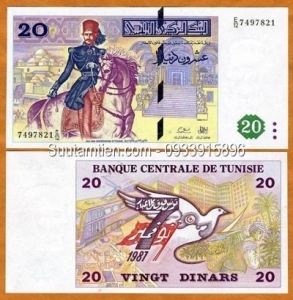 unisia 20 Dinar 1992